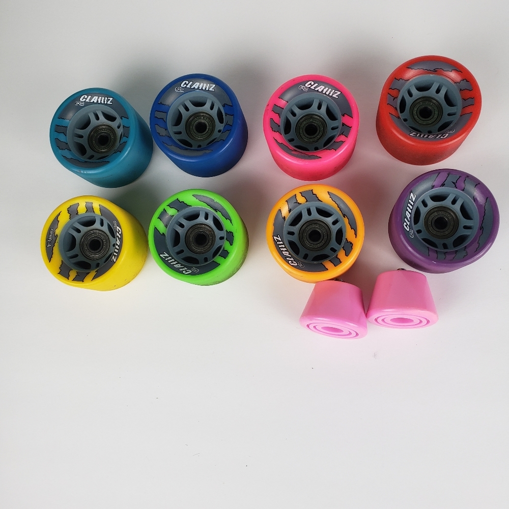 Clawz Quad Skate Wheels, Toe Brake, Hardware